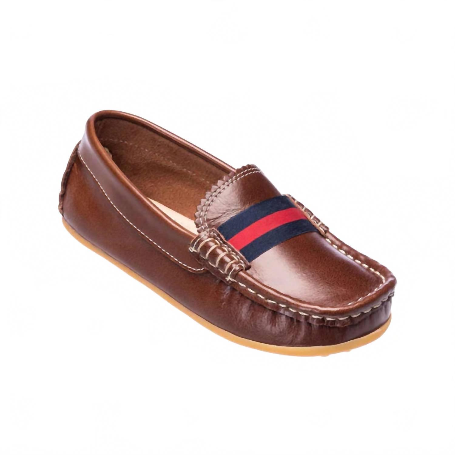 New Elephantito Boys Leather Club Loafer In Apache